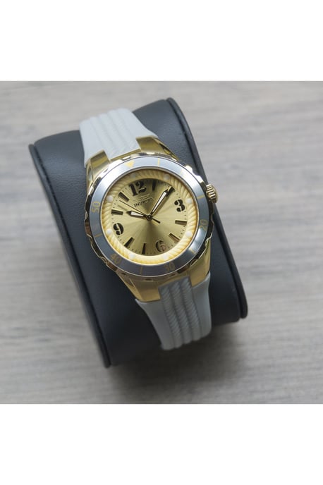 Invicta Angel 48850 Dames Horloge - Quartz Uurwerk - Roestvrij Staal met gouden Wijzerplaat - 38mm - Image 3