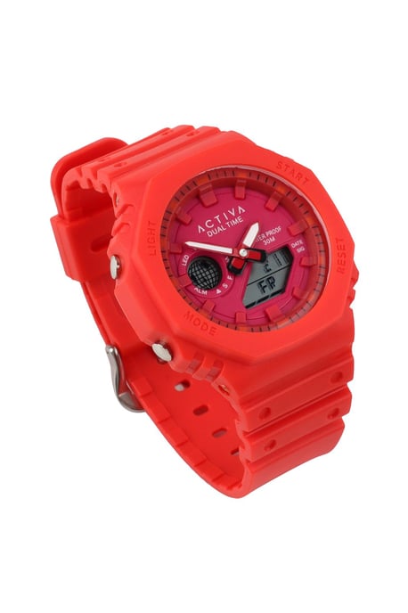 Activa X Invicta DIGITAL ESSENTIALS ACW423-011 Heren Horloge - Quartz Uurwerk - Plastic met rode Wijzerplaat - 45mm - Image 2