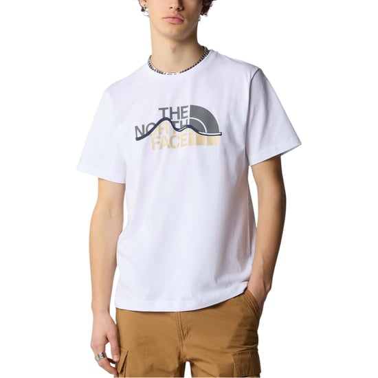The North Face Mens T Shirts SS Mountain Line Tee Cotton Summer Crew Neck Tops - Image 1