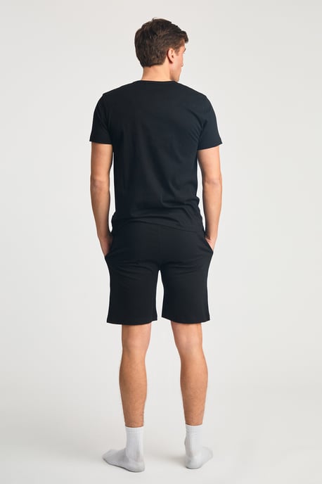 Black Cotton Fcuk Short Sleeve T-Shirt And Short Set - Image 2