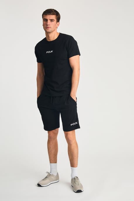 Black Cotton Fcuk Short Sleeve T-Shirt And Short Set - Image 3