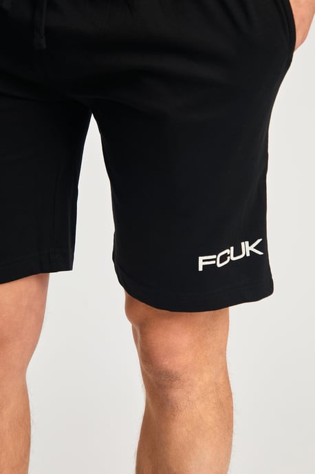 Black Cotton Fcuk Short Sleeve T-Shirt And Short Set - Image 5