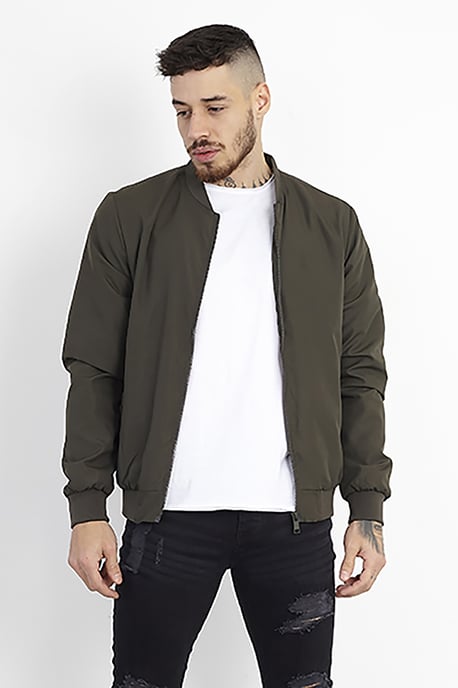 Khaki Bomber Jacket - Image 1