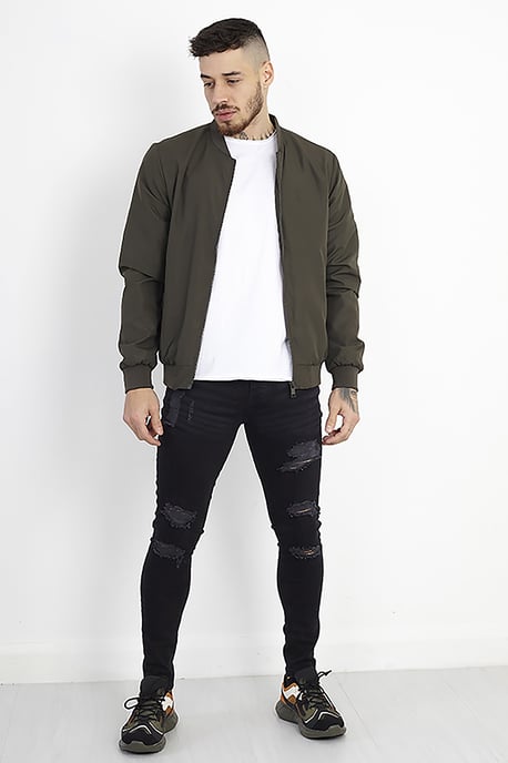 Khaki Bomber Jacket - Image 3