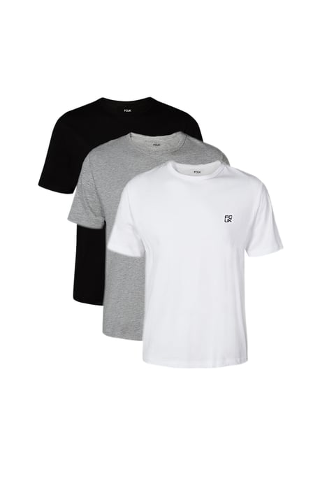 3 Pack Cotton Crew Neck Short Sleeve Fcuk T-Shirts - Image 1