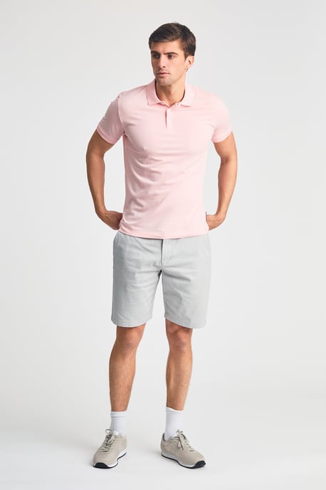 Light Grey Cotton Chino Shorts - Image 5