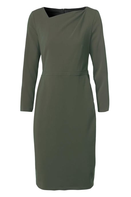 Novelle Jurk Olijfgroen - Image 2