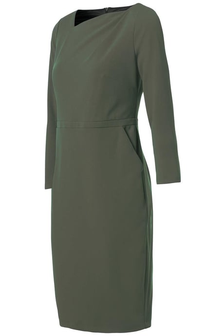 Novelle Jurk Olijfgroen - Image 3