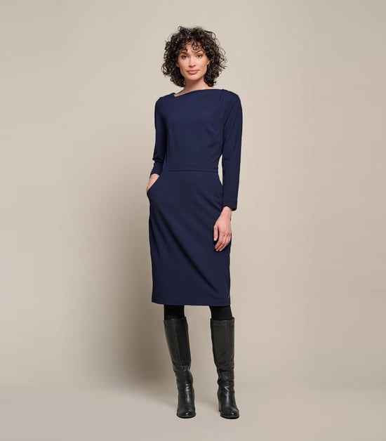Novelle Jurk Navy - Image 5