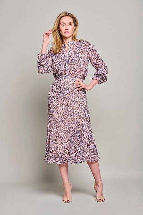 Cassie Print Rok Pink/kobalt - Image 3