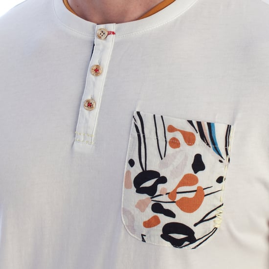 Heren Korte Mouwen Henley T-Shirt HS24MTS09 - Image 2