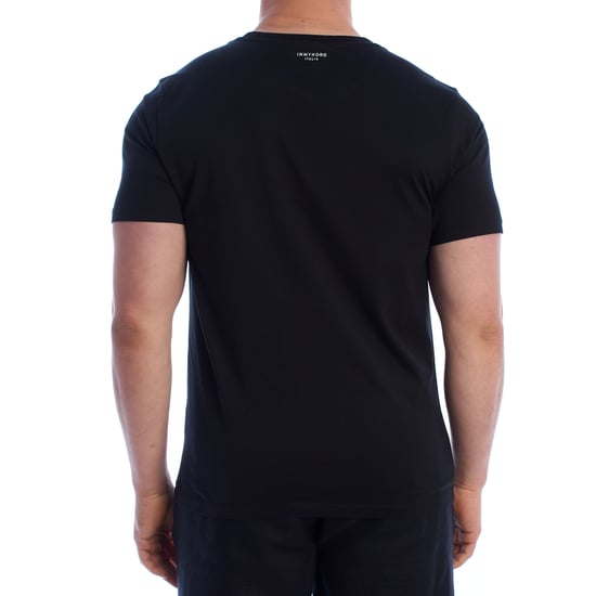 Herrkortärmad grafisk bomulls-T-shirt HS24MTS20-B - Image 3