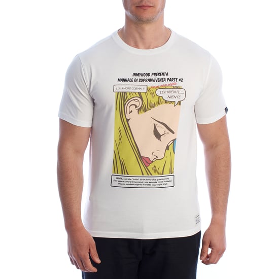 Herr T-shirt med kort ärm i bomull och serietryck HS24MTS21-B - Image 1