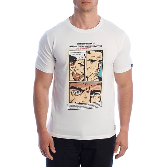 Heren T-shirt met korte mouwen van katoen met comicprint HS24MTS21-A - Image 1