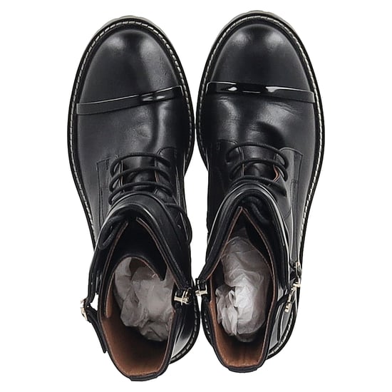 Malone Souliers Combat Boots in Black Leather - Image 3