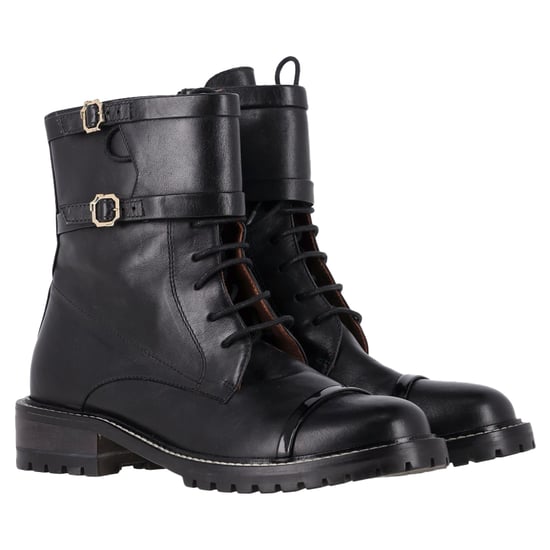 Malone Souliers Combat Boots in Black Leather - Image 4