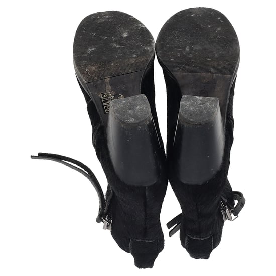 Acne Studios Rits Enkelboots in Zwart Ponyhaar - Image 6