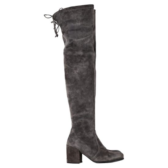 Stuart Weitzman Genna Over The Knee Boots in Grey Suede - Image 1
