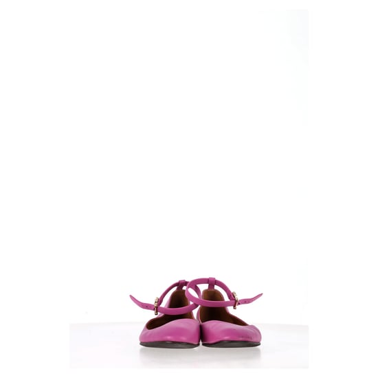 Valentino Garavani Tan-Go Ankle-Strap Ballerina Flats in Pink Leather - Image 4