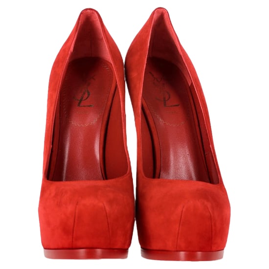 Saint Laurent Tribtoo Pumps in Red Suede - Image 3