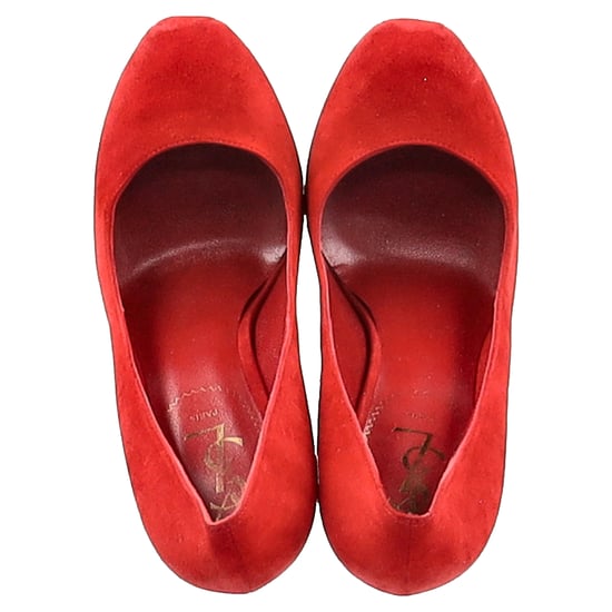 Saint Laurent Tribtoo Pumps in Red Suede - Image 4