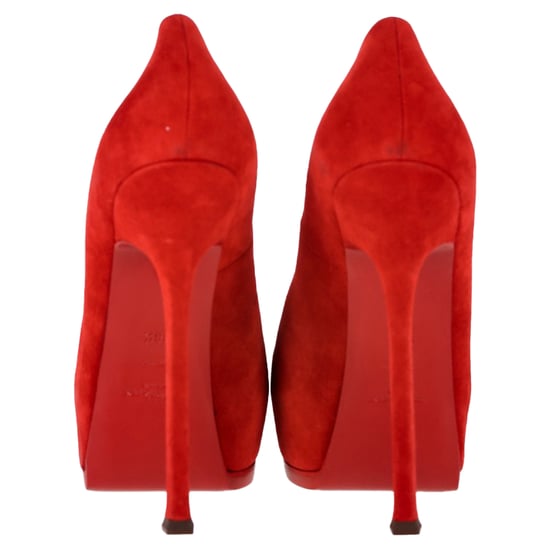 Saint Laurent Tribtoo Pumps in Red Suede - Image 6
