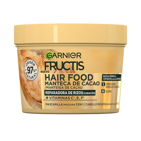 Fructis Haarfood Cacaoboter Masker Voedzaam Krullen 390 ml - Image 1