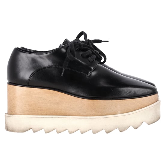 Stella McCartney Elyse Platform Derby Sneakers in Black Faux Leather - Image 1