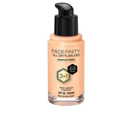 Facefinity Hela Dagen Flawless 3 I 1 Foundation #w33-kristallbeige 30 ml - Image 1