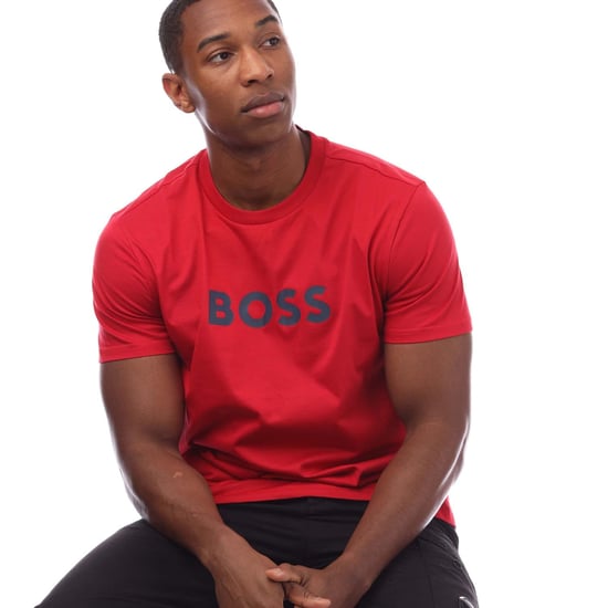 Men's Boss Regular-Fit T-Shirt in Red - Image 4