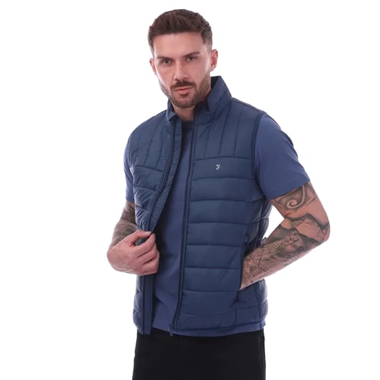 Farah Heren Arsenal gewatteerd gilet (Donkerblauw) - Image 1