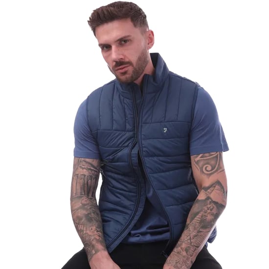 Farah Heren Arsenal gewatteerd gilet (Donkerblauw) - Image 3