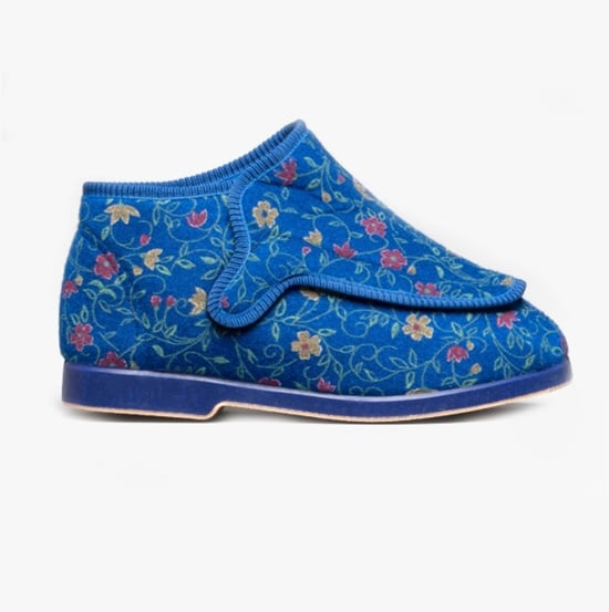 GBS RHONA Womens Boot Slippers Blue - Image 1