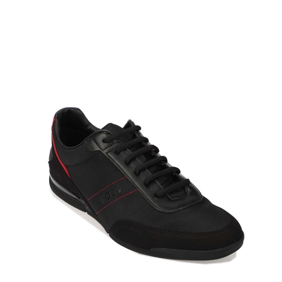 Men's Boss Saturn Low Trainers in Black - Image 2