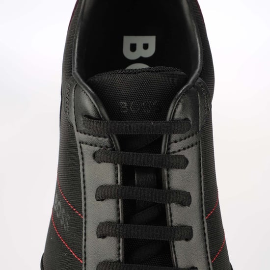 Men's Boss Saturn Low Trainers in Black - Image 6