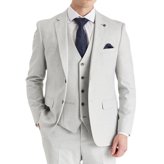 Men's Silver Lightweight Summer Single-Breasted Blazer - Image 2