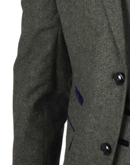 Heren olijfgroene wolmix tweed formele blazer - Image 6