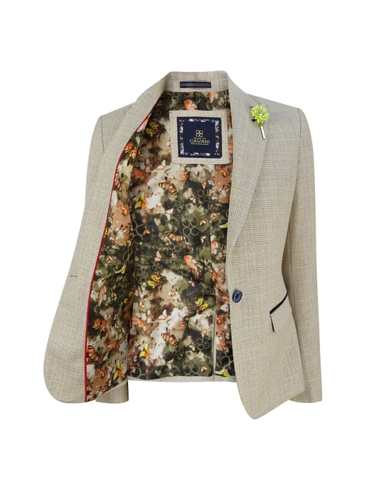 Dames Tweed Herringbone Cream Jas Peaky Blinders - Image 3