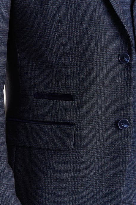 Men's Navy Suit Blazer Prince Of Wales Formal Blazer - Image 4