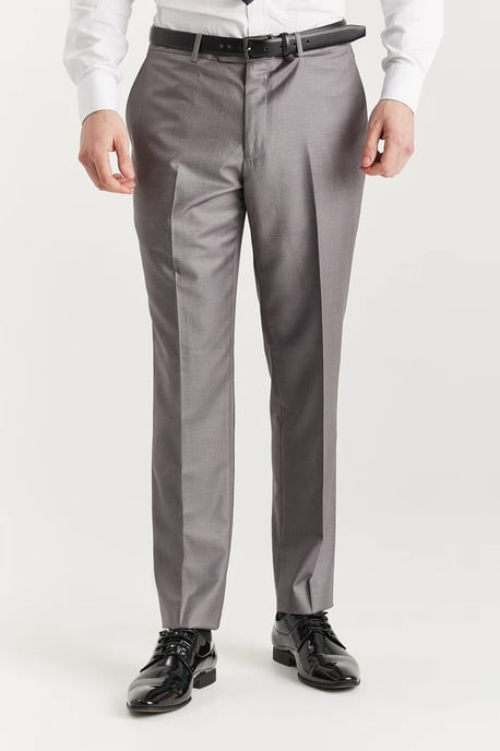 Men’s Grey Tailored Trouser Smart Formal - Image 1