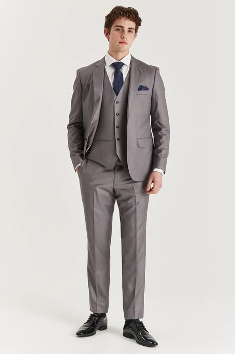 Men’s Grey Tailored Trouser Smart Formal - Image 2