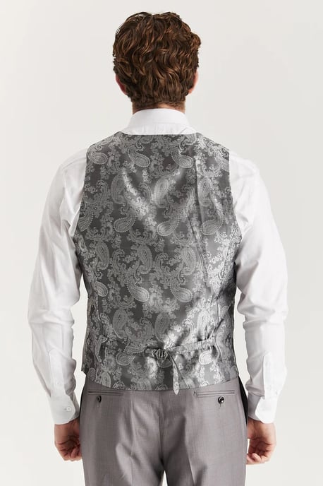 Heren grijs getailleerde gilet, slim formeel vest - Image 2