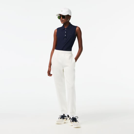 Women's Lacoste Slim Fit L.12.D Sleeveless Stretch Polo Shirt in Navy - Image 3