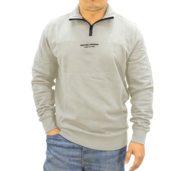 Weekend Offender Mens Sweatshirt Quarter Zip Pullover Long Sleeve Top - Image 1