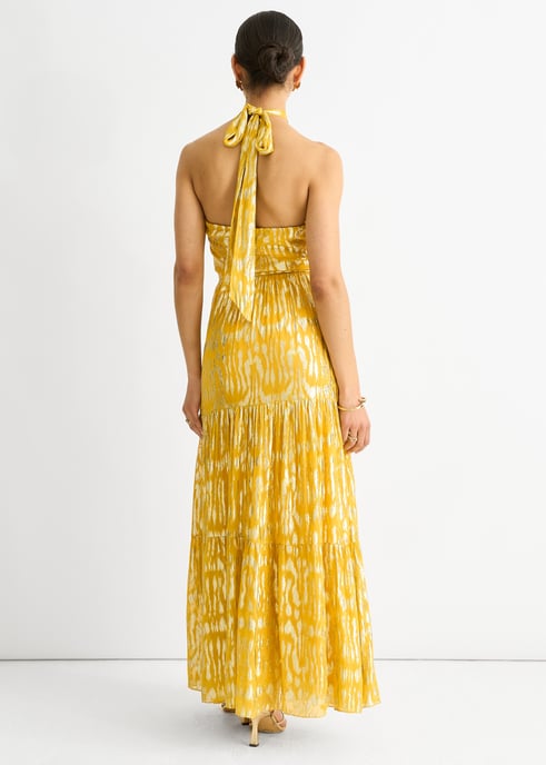Animal Jacquard Halter Neck Maxi dress - Image 4