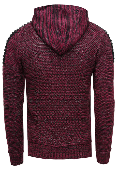 Chunky contrasterende hoodie met 1/2 rits - Image 2