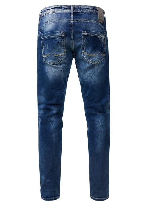 Jeansbroek "YAMATO" slim fit streetwear katoen stretch - Image 2