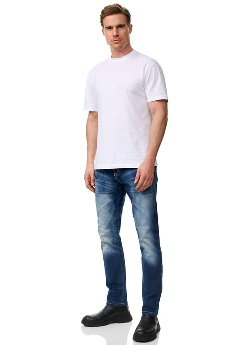 Jeansbroek "YAMATO" slim fit streetwear katoen stretch - Image 3