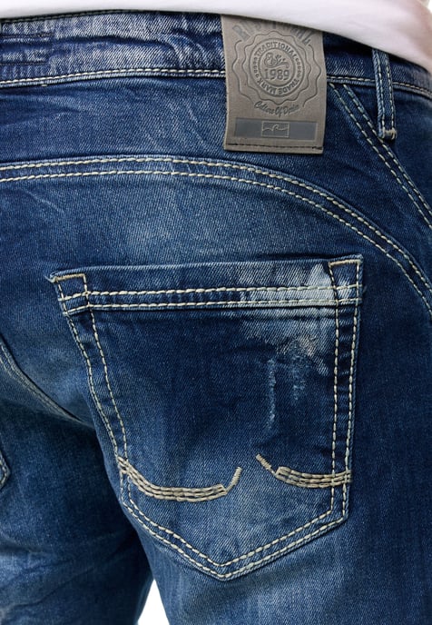 Jeansbroek "YAMATO" slim fit streetwear katoen stretch - Image 6