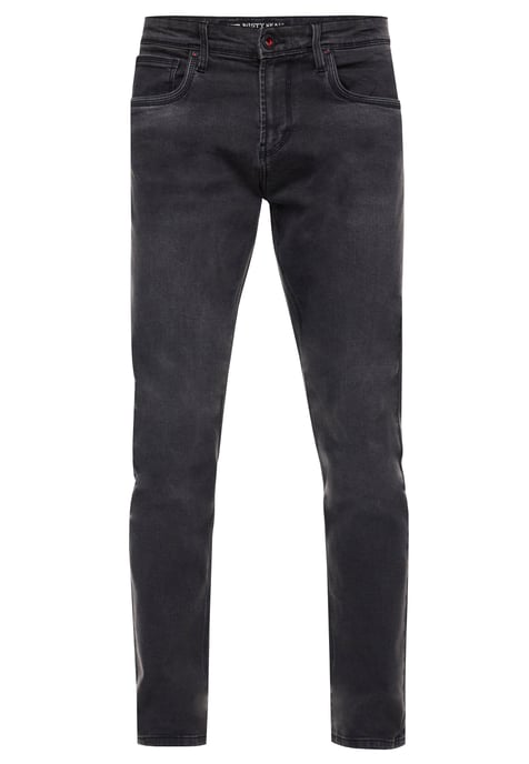 Anthracite Used Jeans Pants "MELVIN" Slim Fit Cotton-Stretch - Image 1